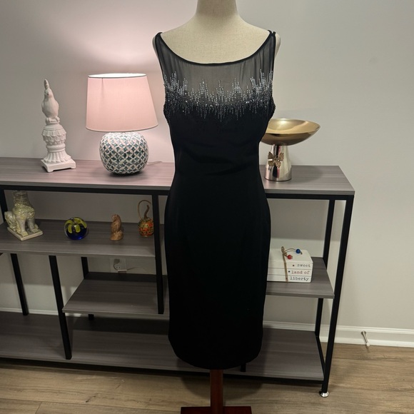 beaded illusion cocktail dress Jovani 45848 Short Homecoming Dress Champagne / 6 main image 0